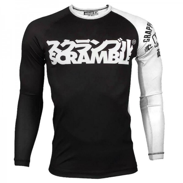 

Рашгард с длинным рукавом Scramble BJJ Ranked (XXL) Черный с белым