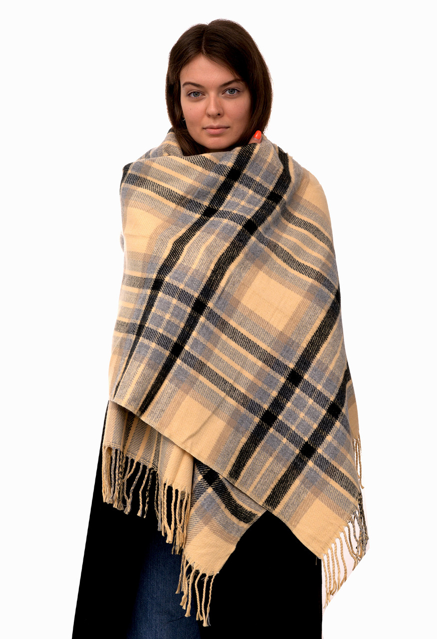 

Шарф Cashemere Бежево-черный 200*65 см (SCT2307 beige-black)