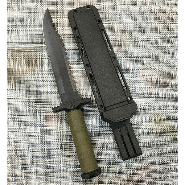 

Туристический антибликовый нескладной нож GR 234B 35 см для походов, охоты, рыбалки, туризма (GR000X30002348B)