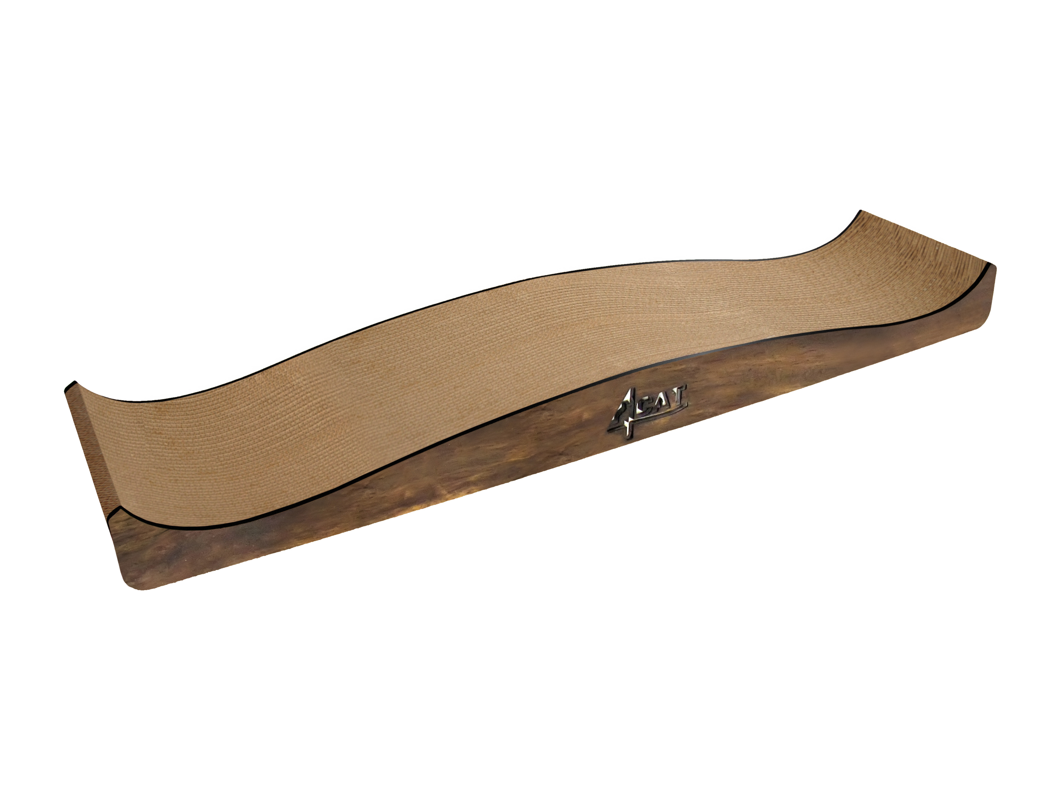 

Когтеточка из картона с деревянным фасадом для кошек Планка-2 Венге, размер 60х680х180 мм (dar280720004)