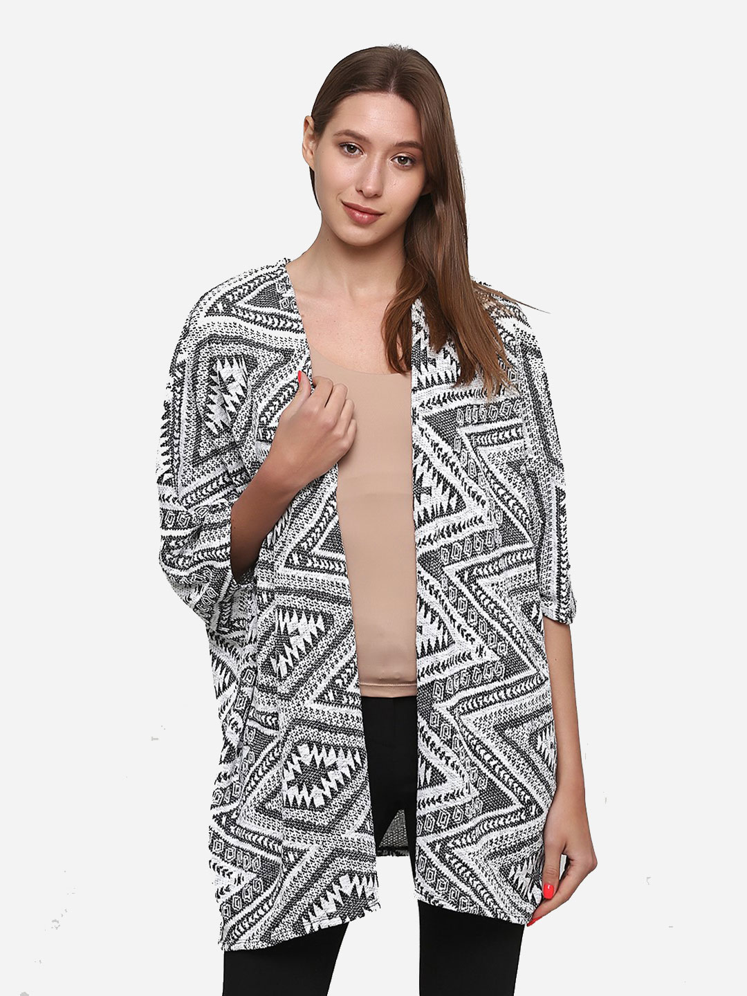 

Накидка H&M 30502026  Бело-черная с узором, Накидка H&M 30502026 XS Бело-черная с узором