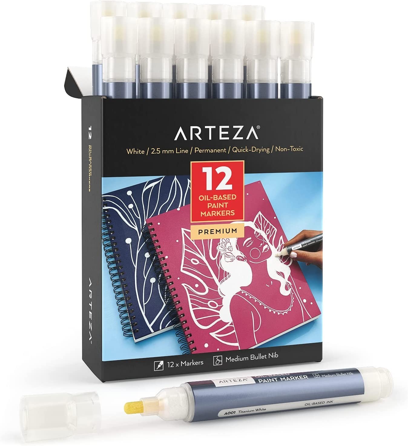 Arteza Permanent Markers, Retro Pop Colors, Ultra Fine Nib - 24 Pack :  Target