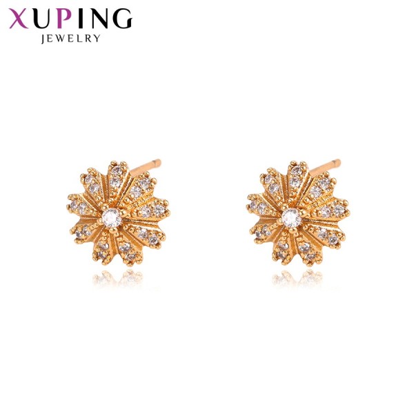 

Серьги Xuping с белыми фианитами позолота 18К 10006904