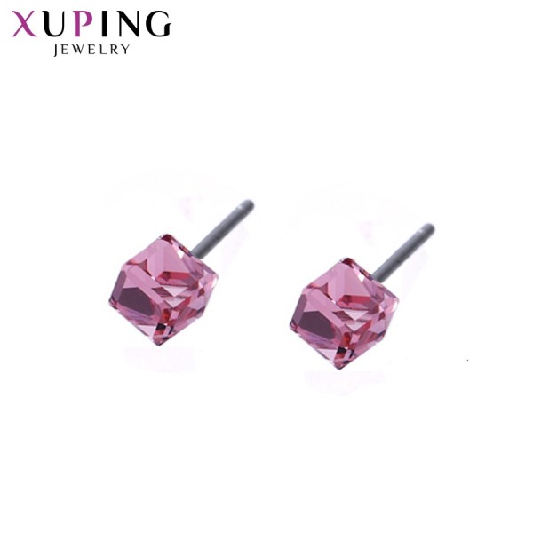 

Серьги Xuping с розовыми кристаллами Swarovski родиум 8265000
