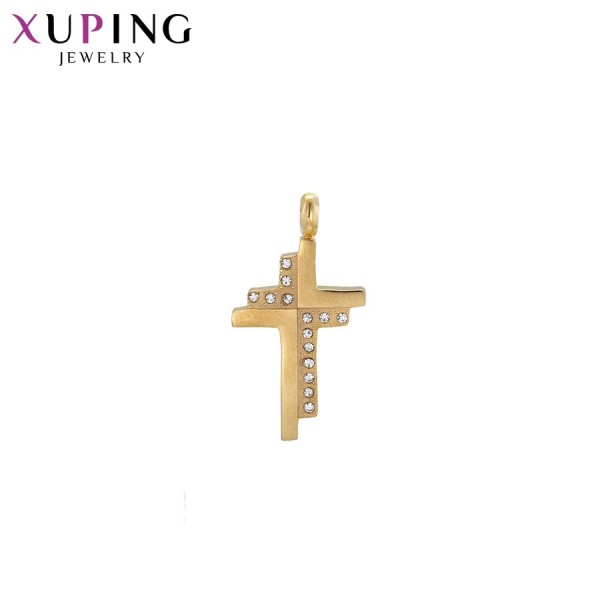 

Крестик Xuping с белыми фианитами позолота 24К 10008513