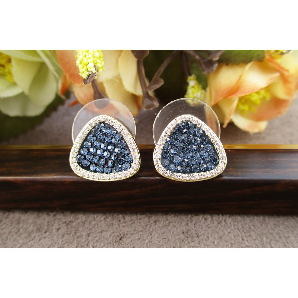 

Серьги Xuping с синими кристаллами Swarovski позолота 14К 7848000