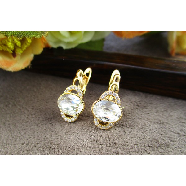 

Серьги Xuping с белыми кристаллами Swarovski позолота 18К 4306000