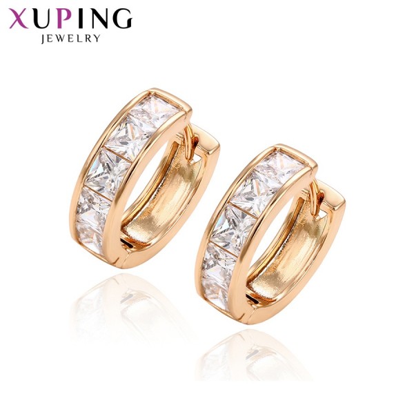 

Серьги Xuping с белыми фианитами розовая позолота 10006927