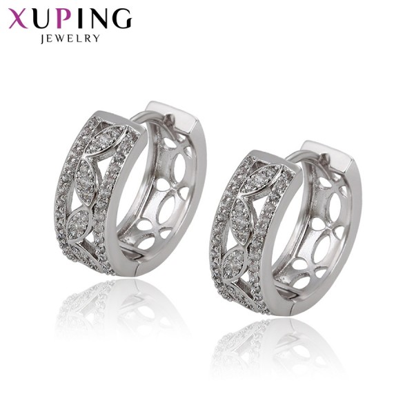 

Серьги Xuping с белыми фианитами родиум 1830000