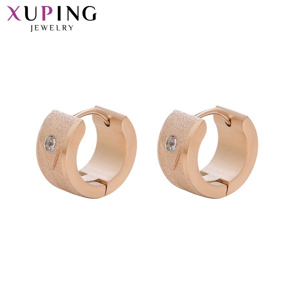 

Серьги Xuping с белыми фианитами розовая позолота ST 10000311