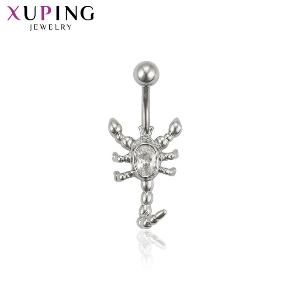 

Серьга для пирсинга Xuping с белыми фианитами родиум ST 8729000