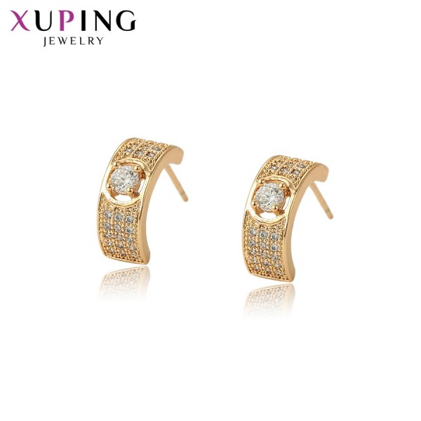 

Серьги Xuping с белыми фианитами позолота 18К 3432000