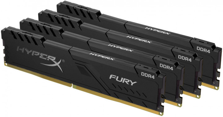 Оперативная память HyperX DDR4-3200 65536MB PC4-25600 (Kit of 4x16384) Fury Black (HX432C16FB4K4/64)
