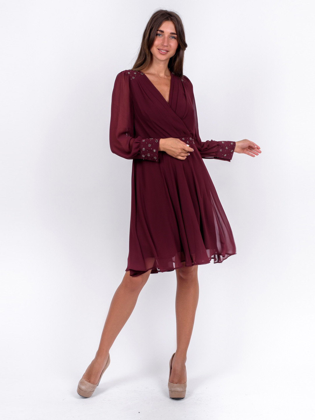 

Платье English dress Next GN1038 40 Бордовое