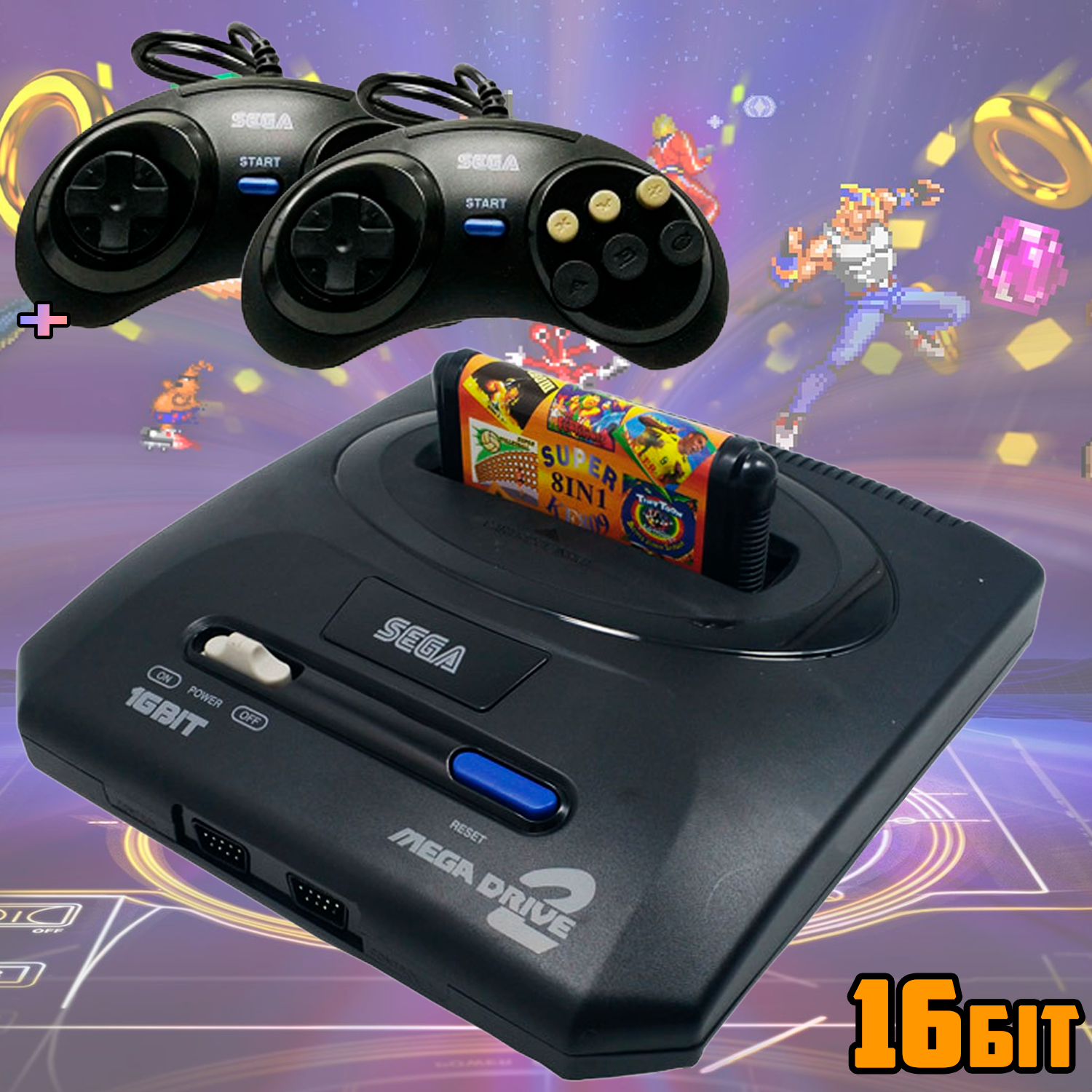 Игровая приставка 16 бит Sega mega drive 2 ретро консоль со встроенными  играми – фото, отзывы, характеристики в интернет-магазине ROZETKA от  продавца: IQSHOP | Купить в Украине: Киеве, Харькове, Днепре, Одессе,  Запорожье, Львове