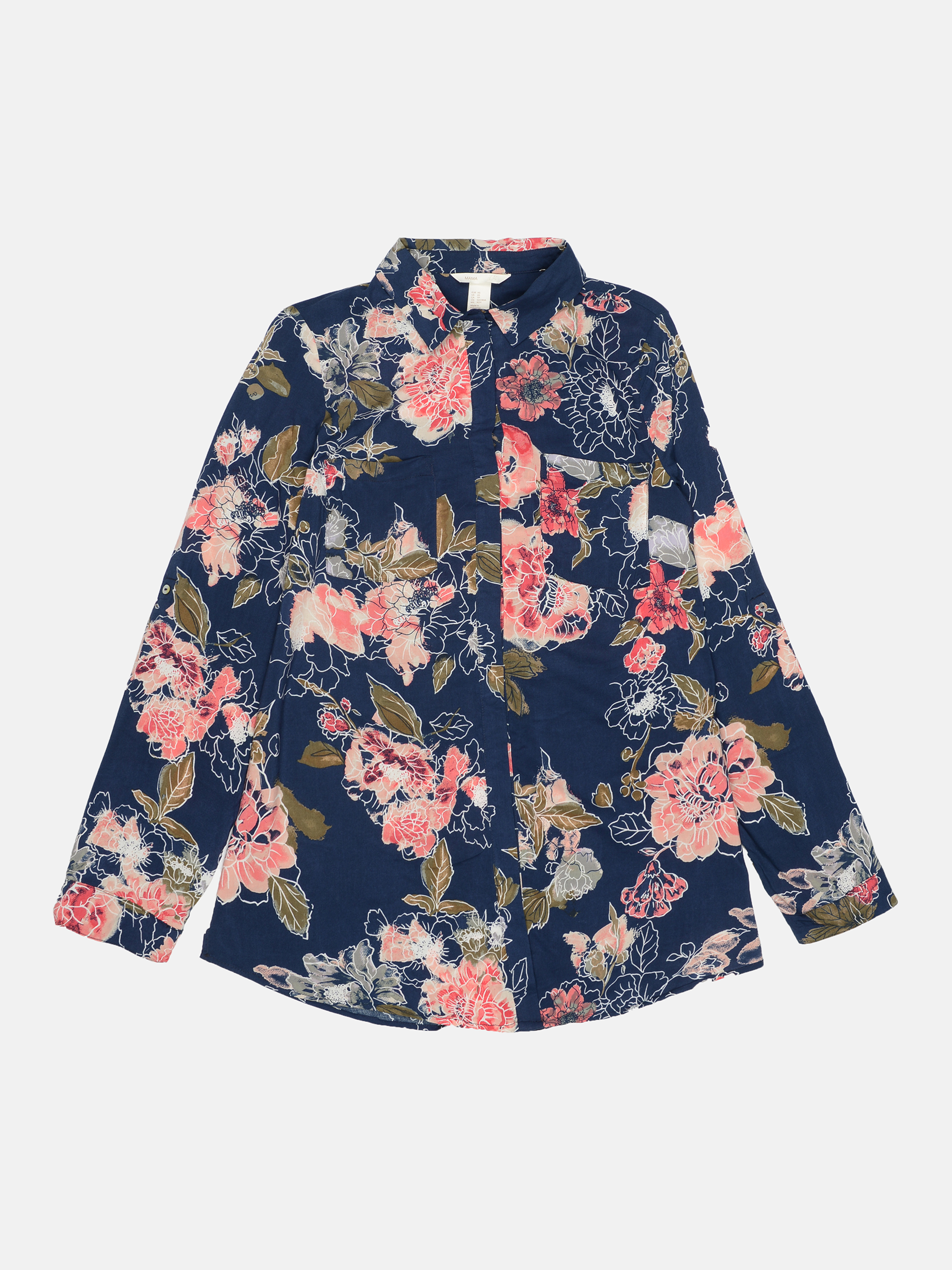 

Блузка H&M 46277355 XS Синяя в цветы