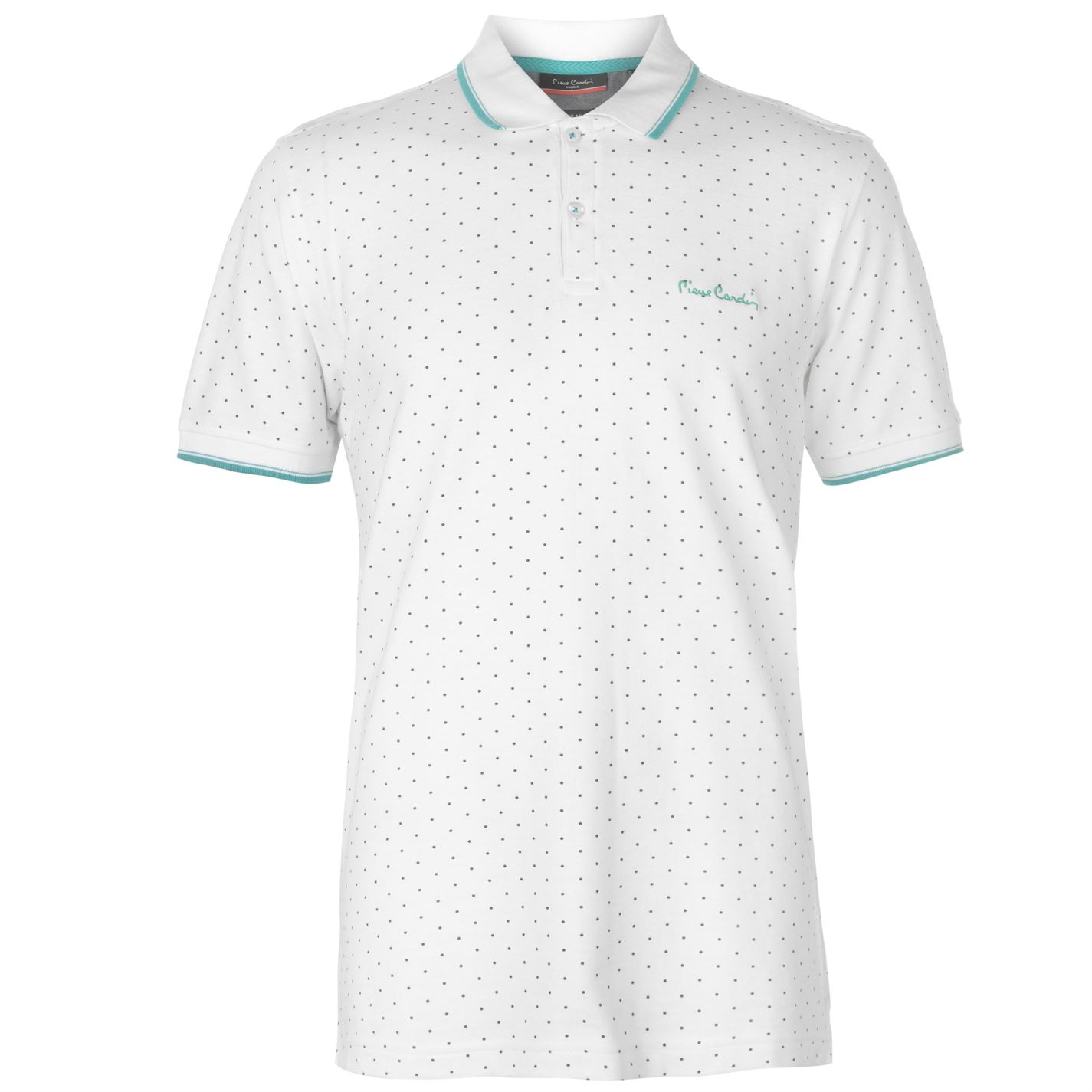 

Поло Pierre Cardin All Over Print Polo Mens M Белый