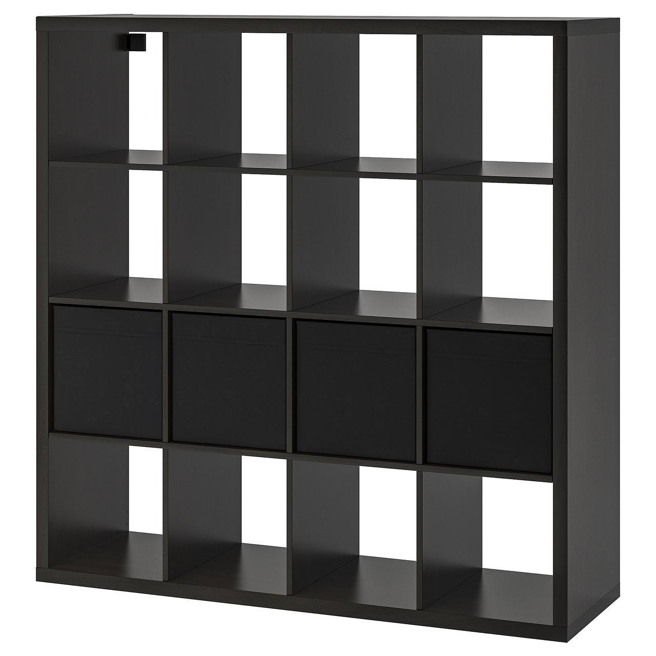 

Стеллаж IKEA KALLAX 147x147 см черно-коричневый (390.305.91)