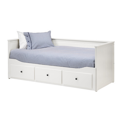 

Кушетка с 2 матрасами и 3 ящиками IKEA HEMNES 80x200см белая Malfors жесткий (891.861.13)