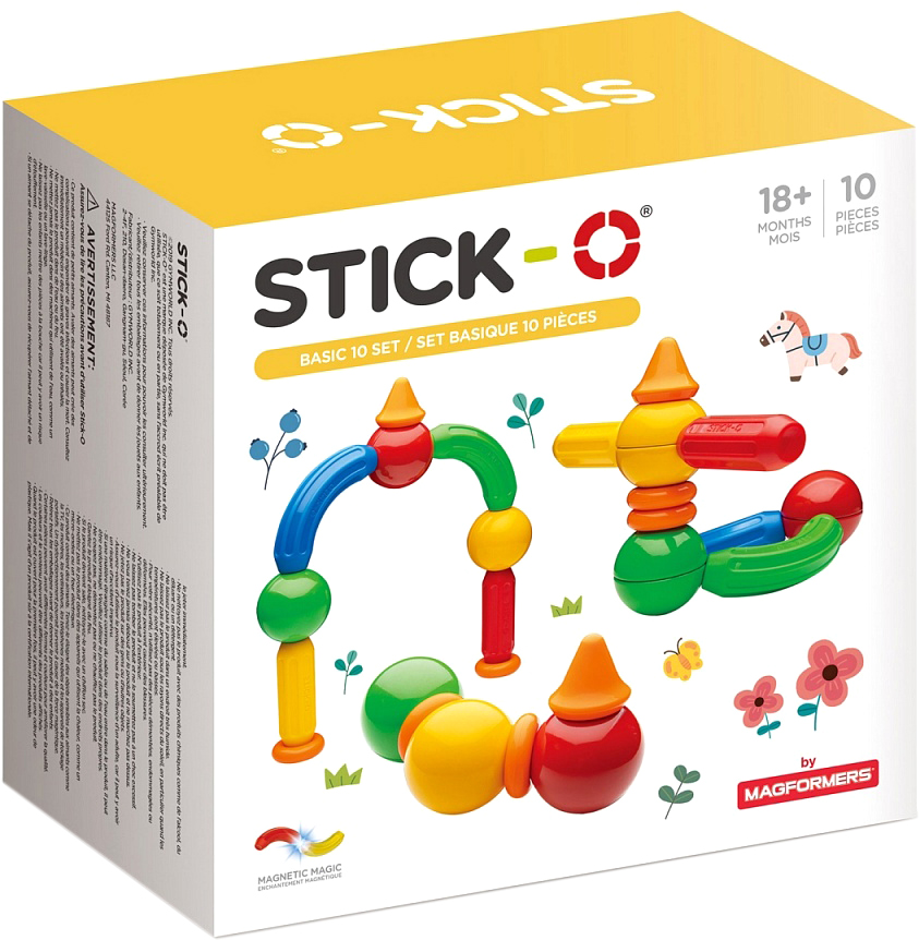 

Магнитный конструктор Stick-O Базовый 10 элементов (901001)