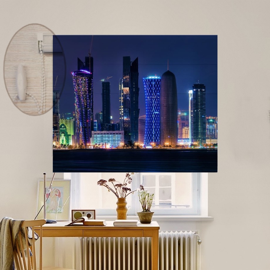 

Римская штора система Lux Coullise InHt Фотопечать Город 00-003 Блэкаут 240х170 см