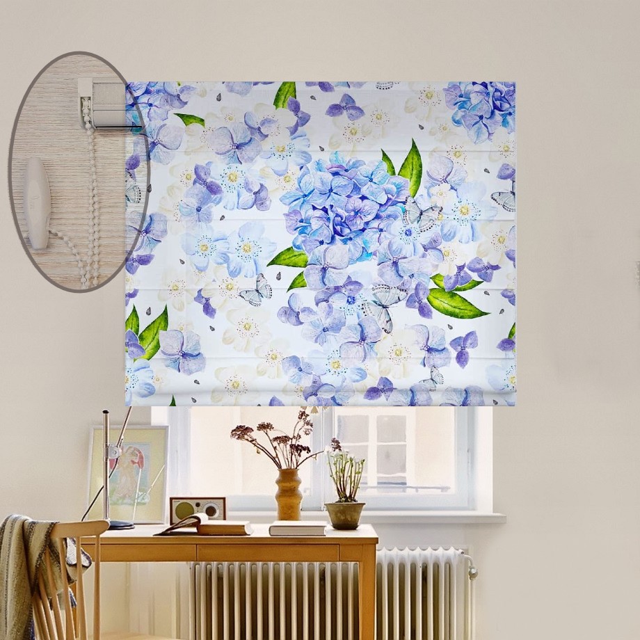 

Римская штора система Lux Coullise InHt Фотопечать Цветы 02-140 Блэкаут 80х170 см