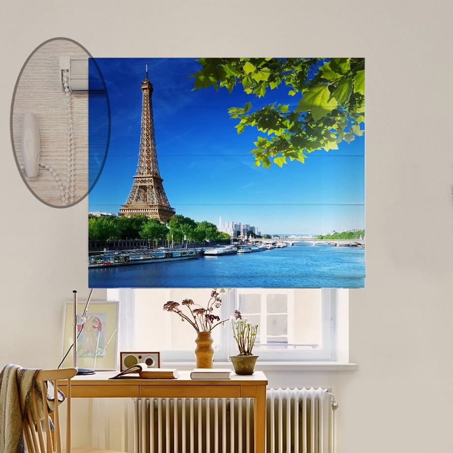 

Римская штора система Lux Coullise InHt Фотопечать Город 01-779 Блэкаут 150х170 см