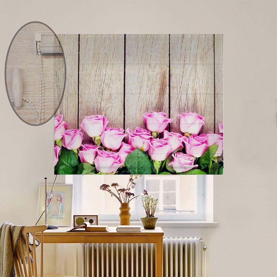 

Римская штора система Lux Coullise InHt Фотопечать Цветы 03-038 Блэкаут 150х170 см