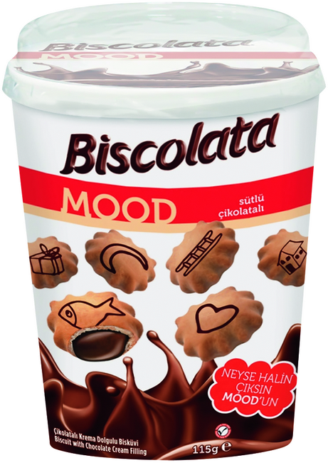 Печенье Biscolata Mood с шоколадно-кремовой начинкой 115 г ...