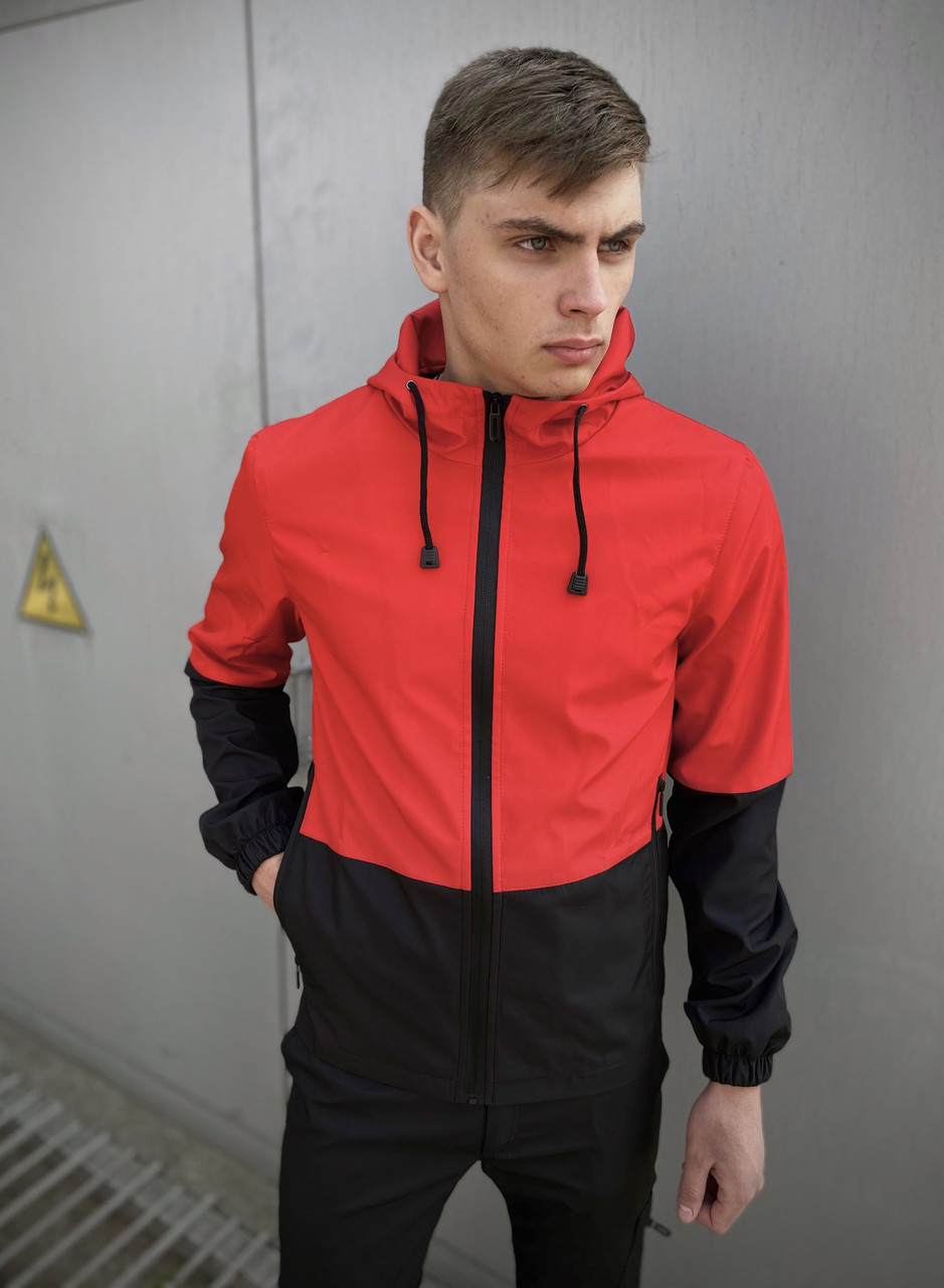 

Мужская весенняя куртка Intruder "SoftShell Lite" красно-черная XXL
