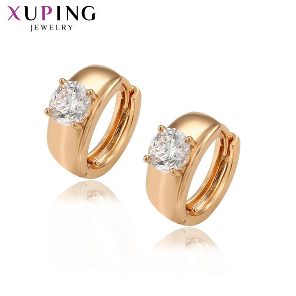 

Серьги Xuping с белыми фианитами позолота 18К 8985000