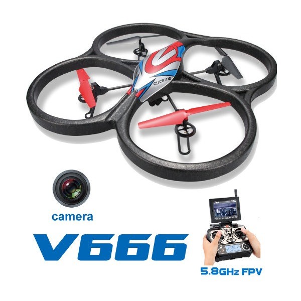 

Квадрокоптер с камерой WL Toys V666 Cyclone с FPV системой 5.8ГГц