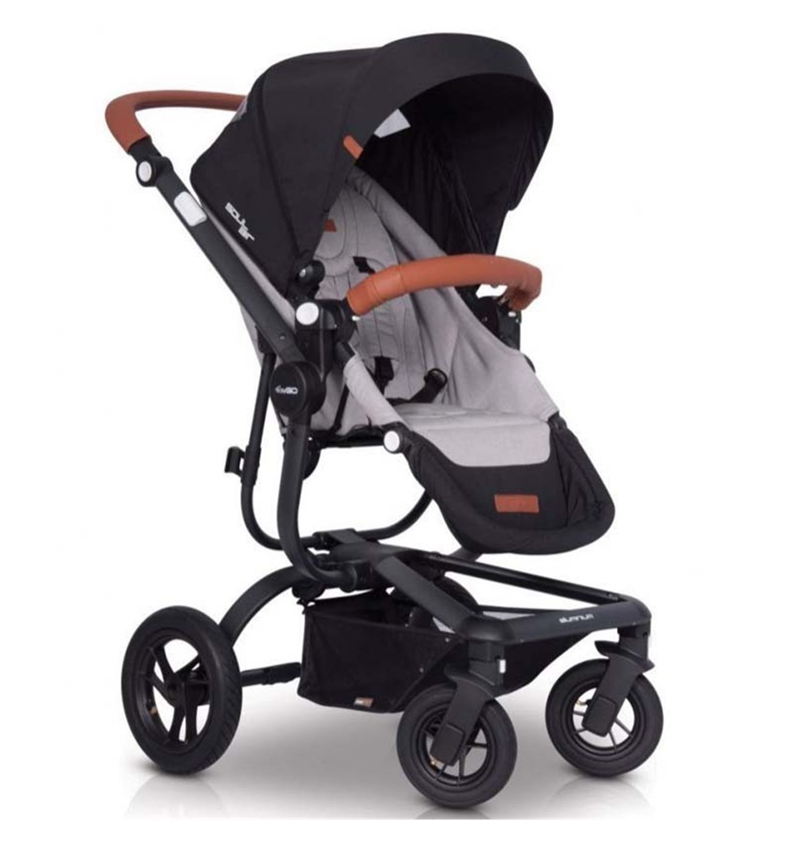 

Коляска детская прогулочная EasyGo Soul Air Grey Fox с держателем для бутылки + дождевик и чехол на ножки