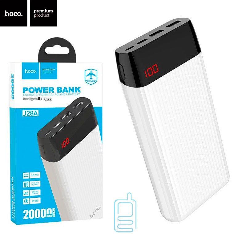 

Павербанк УМБ PowerBank Hoco J28A 20000mAh |Type-C, 2USB, 2A| Белый