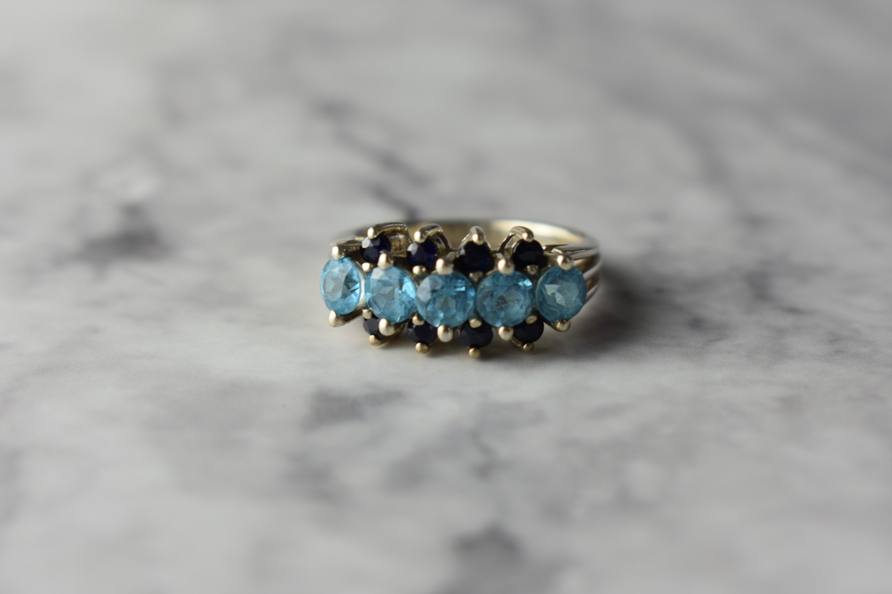 

Серебряное кольцо со Шпинелью и Сапфирами 3728 Sky Jewelry 17 (126)