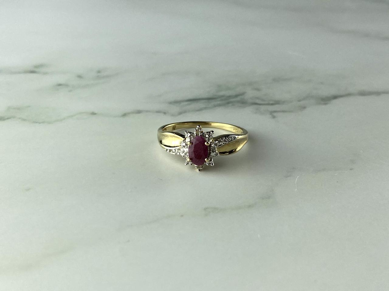 

Серебряное кольцо в позолоте с Рубином и Бриллиантами 2627 Sky Jewelry 17