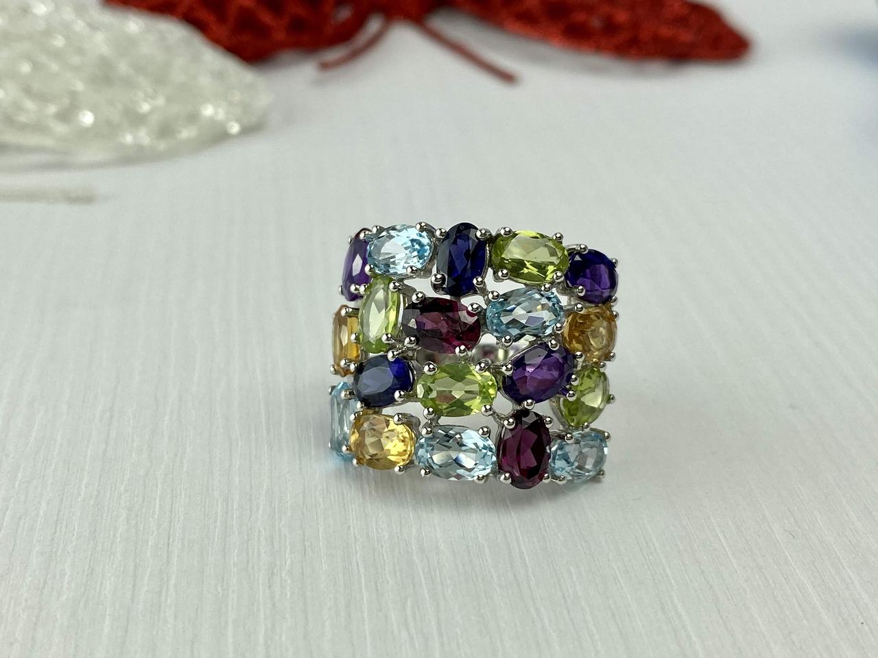 

Серебряное кольцо с Натуральными Камнями Идеал 262 Sky Jewelry 17