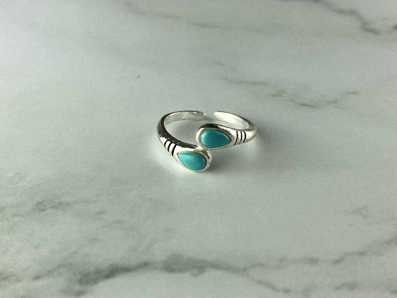 

Серебряное кольцо со Вставками Из Бирюзы 262 Sky Jewelry 16