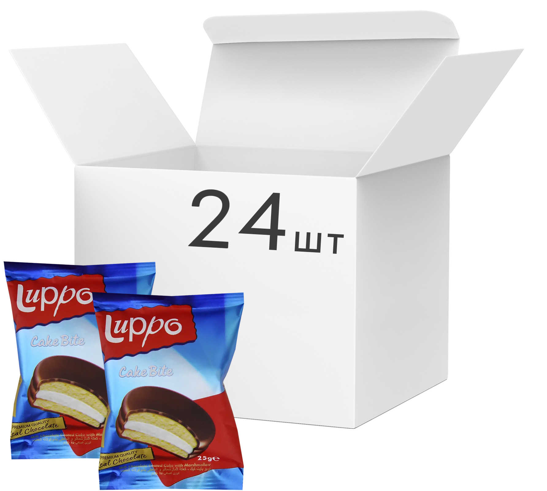 Печиво Luppo Cake bite Choco 30 гр ціна, купити в Києві, Україні -  Faynakava.com.ua