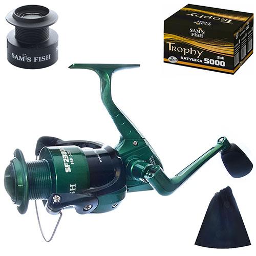 

Рыболовная катушка Sams Fish Trophy 5000 3BB SF23802 передний фр., пластиковая шпуля с дополнительной шпулей