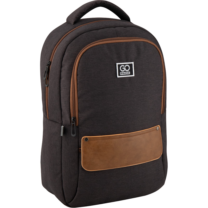 

Рюкзак GoPack City GO20-152L-2 чёрный/коричневый