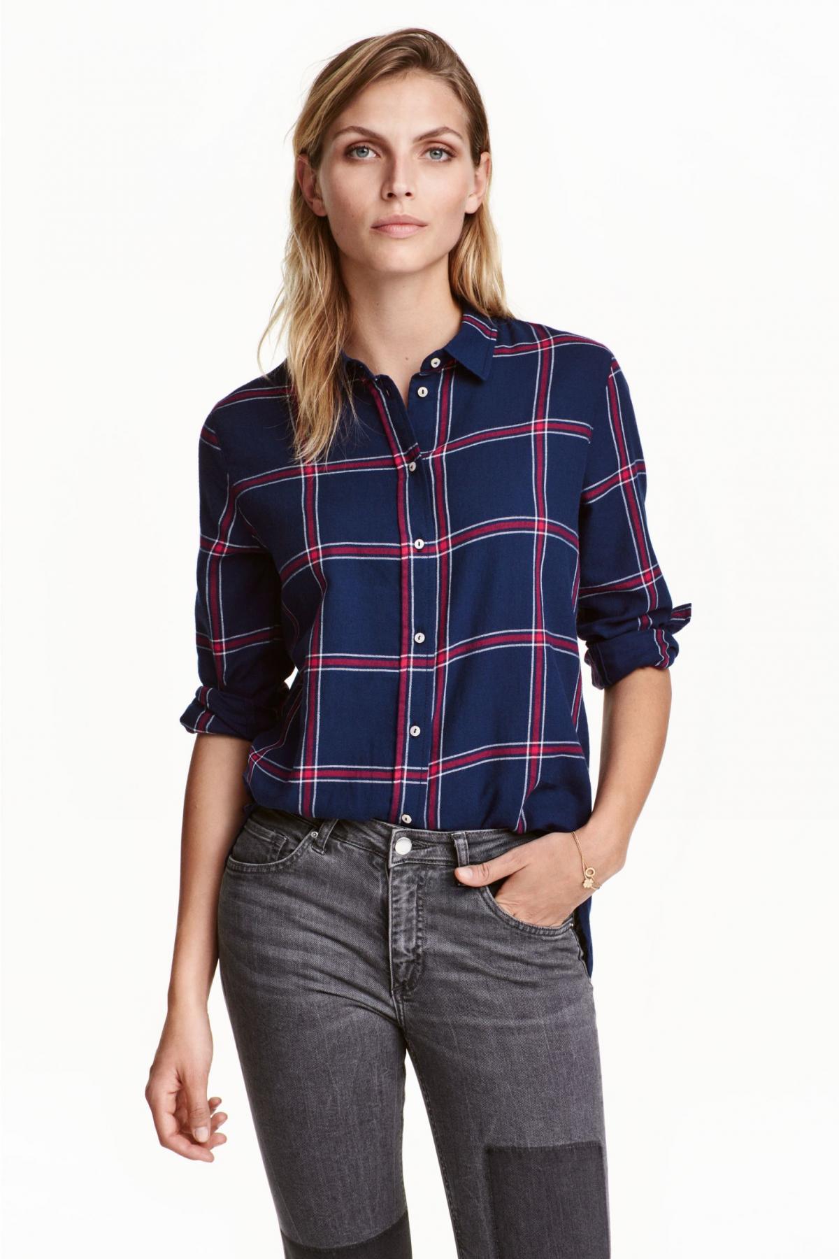 

Фланелевая рубашка H&M eur 34 Синяя (3714-0401484022)