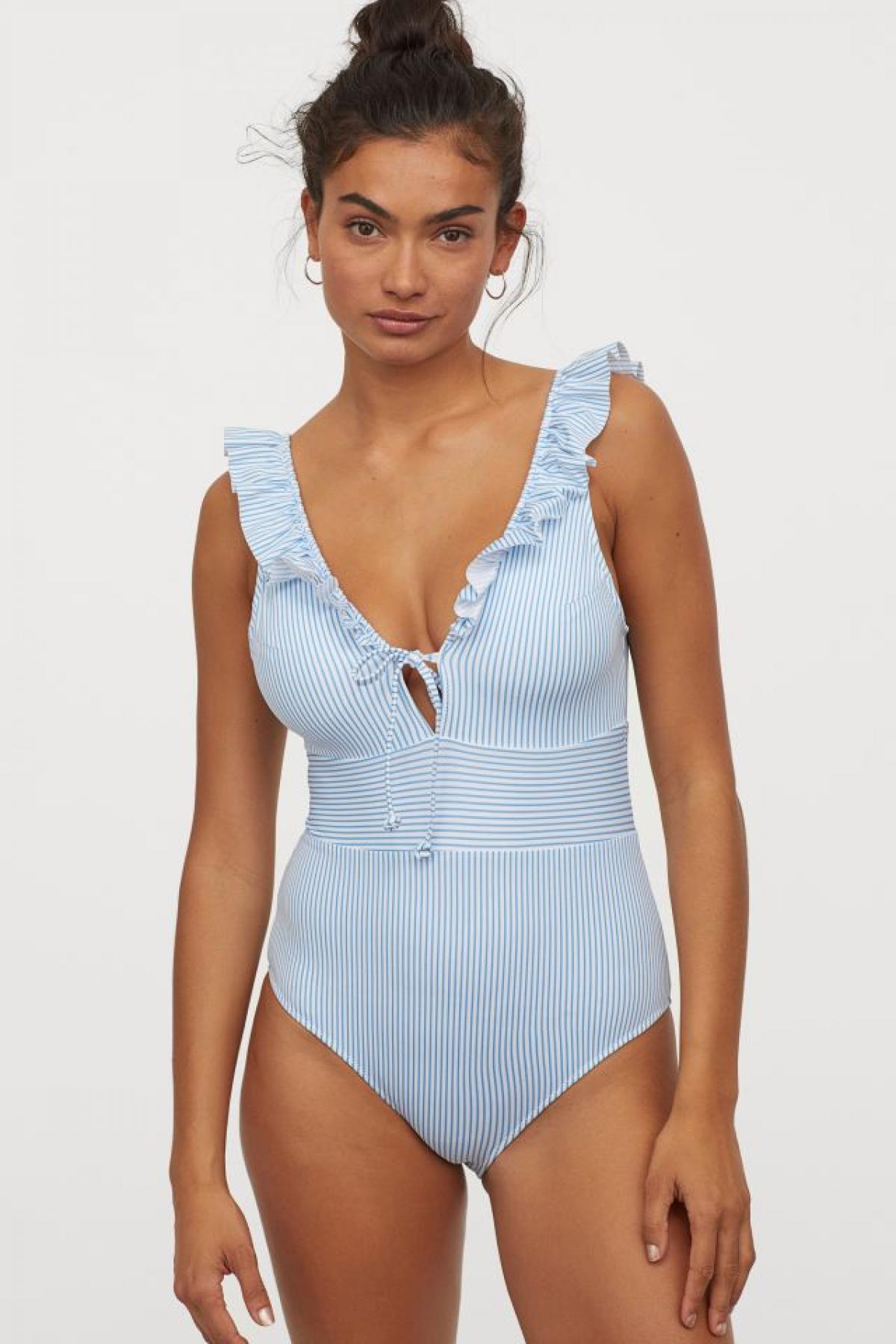 

Купальник с оборками H&M eur  Голубой (3759-0698276001, Купальник с оборками H&M eur 34 Голубой (3759-0698276001)