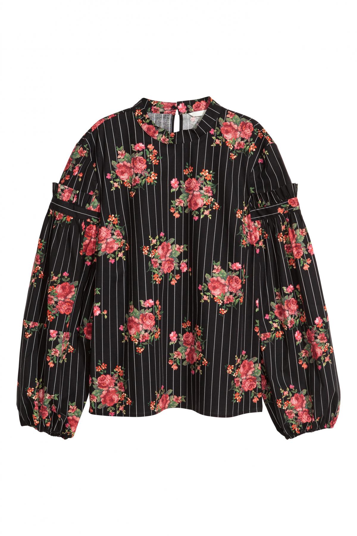 

Блузка с широким рукавом H&M eur 40 Черная (3688-0590299001)