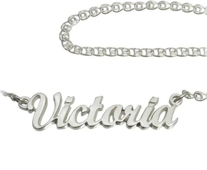 

Серебряное колье Shkatulka с именем Виктория 909-0