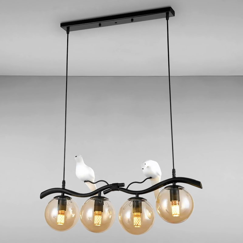 

Люстра подвесная Light House LS-15187-4 BK+BR черная