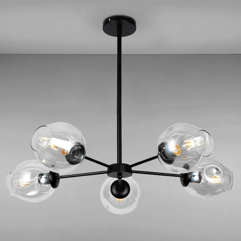 

Люстра подвесная Light House LS-15179-5 BK+CL черная