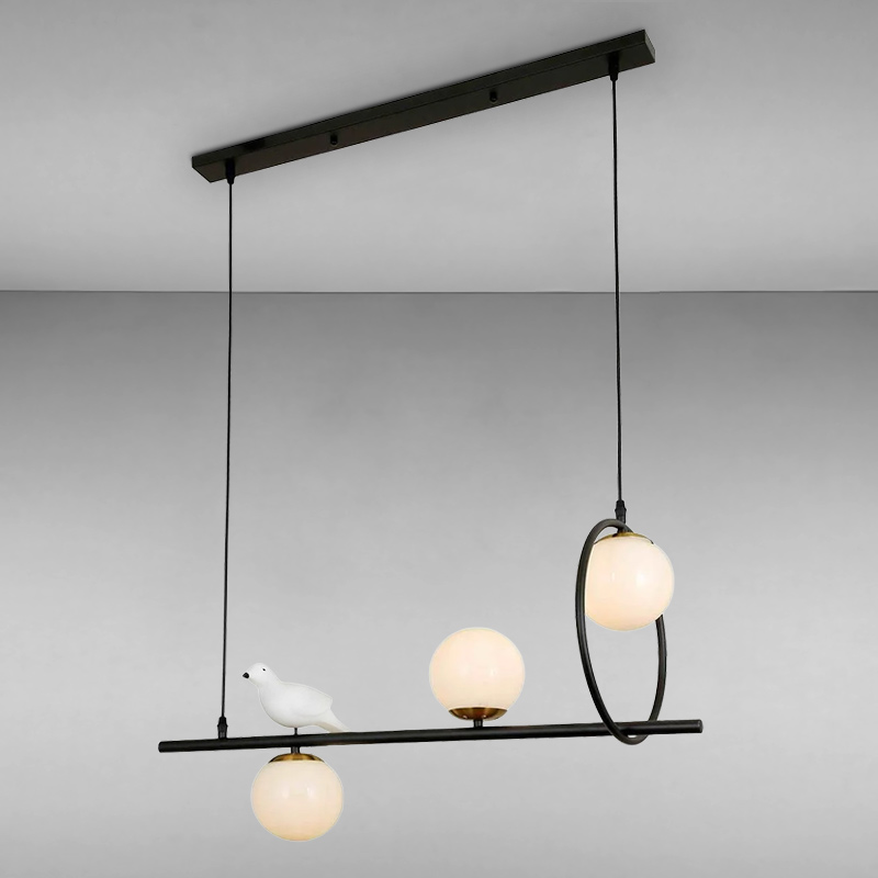 

Люстра подвесная Light House LS-15189-3 BK+WH черная