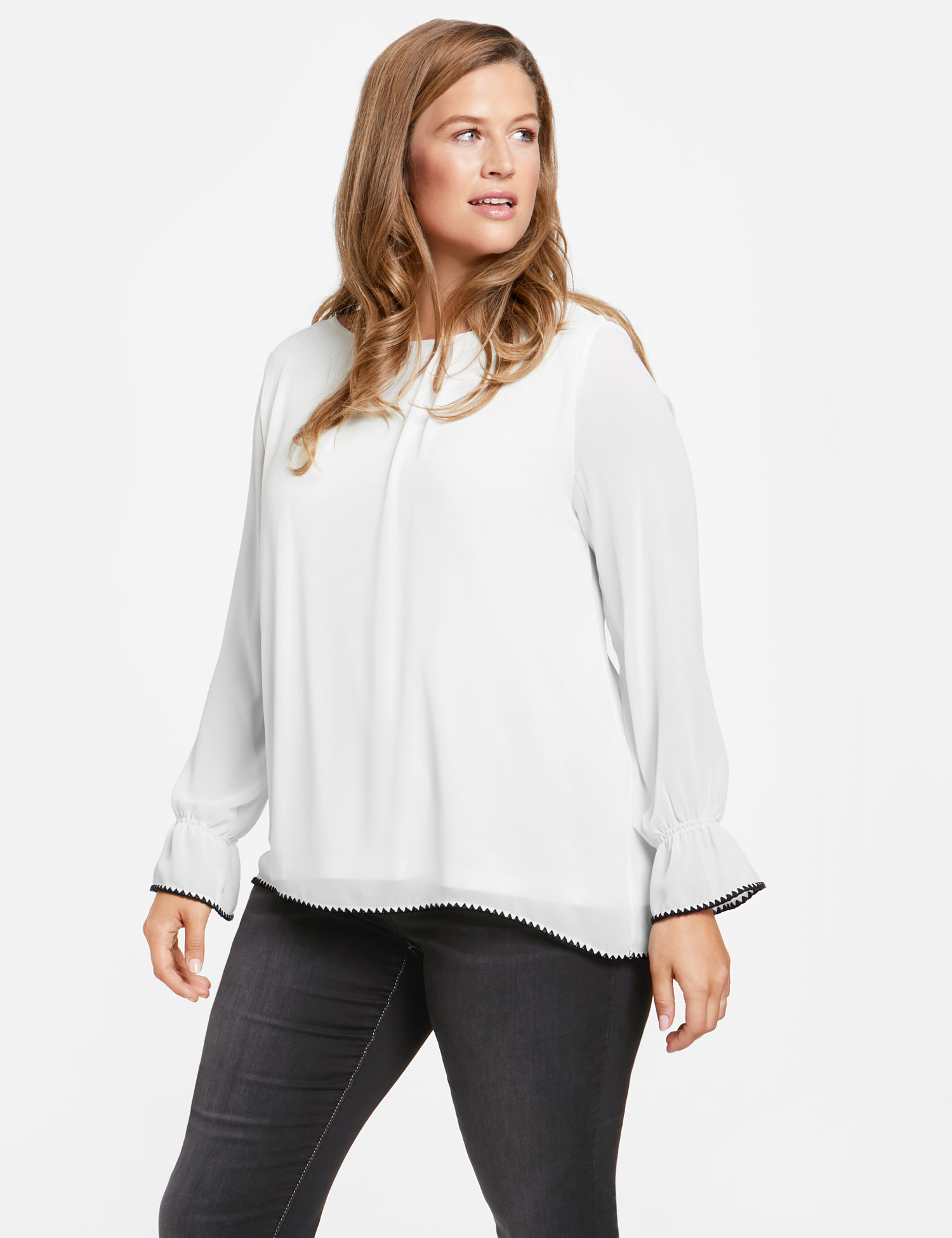 

Блуза Gerry Weber  Белая 272015.29160, Блуза Gerry Weber 40 Белая 272015.29160