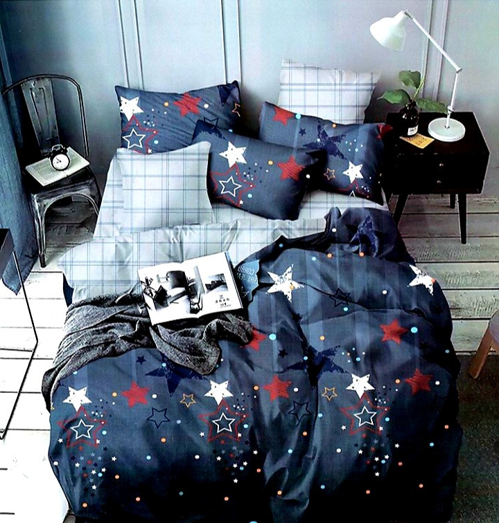 

Комплект постельного белья Donna Race Сатин К11-АВ-2_002 Navy blue 180*220